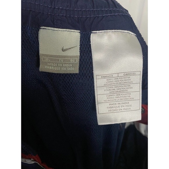 Vintage Nike Mens Breakaway‎ Basketball Pants Snap XL Navy Blue Red - Grey Tag - Picture 11 of 11